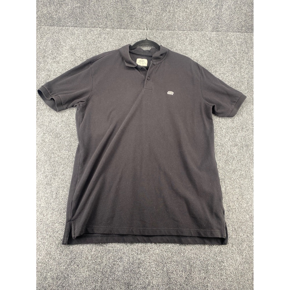 Ecko Unltd Mens XL Black Pique Polo Shirt Short Sleeve Rhino Logo Casual Street